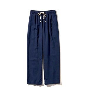 Uniqlo Navy Blue Linen Pants